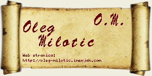 Oleg Milotić vizit kartica